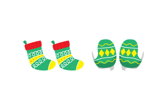 A Cozy Stocking and Gloves Christmas Graphics Review