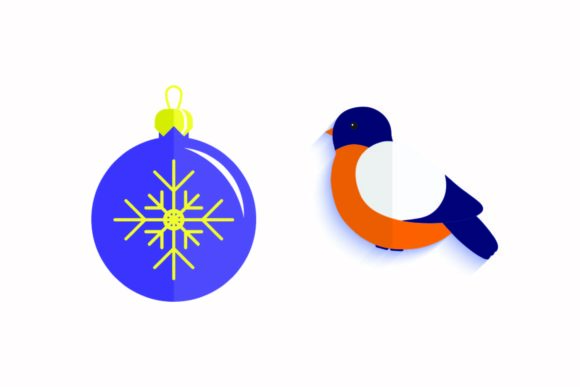 Blue Sparrow Graphics for Festive Craft Illustrations