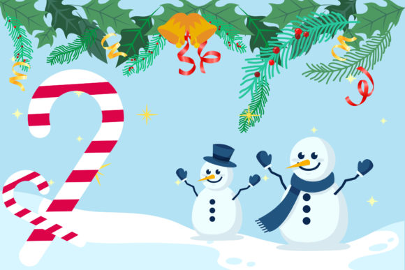 Christmas Background Snow Candy Stick: Festive Graphics for Local Brands
