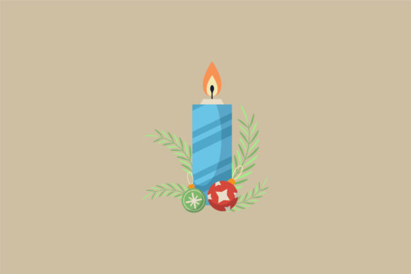 Christmas Day Candle Decorations-07: Festive Graphics for Local Brands