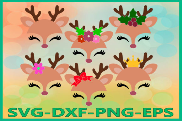 Christmas Deer, Deer Face: A Charming Addition to Your Graphics and Illustrations