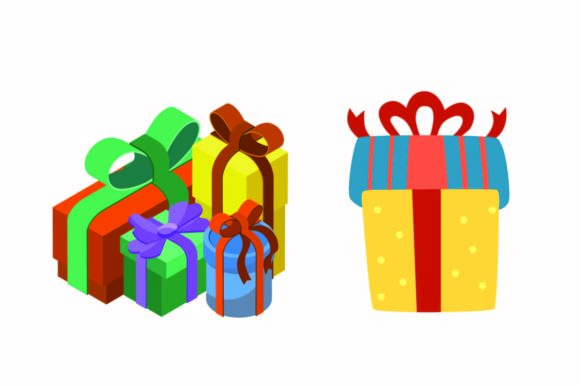 Christmas Gift Ribbon Graphics for Editorial & Blog Use