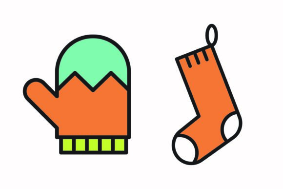 Christmas Glove Graphics for Festive Brand Illustrations