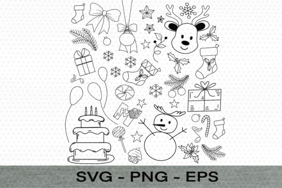 Christmas Party Collection: Festive Graphics for Your Shop