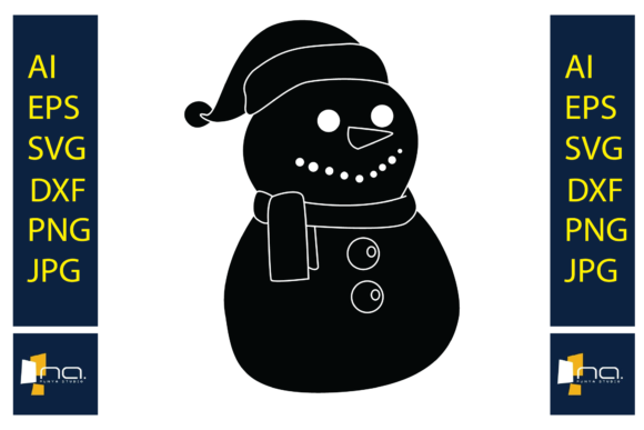 Christmas Snow Siluet: A Festive Graphic for Handmade Creations