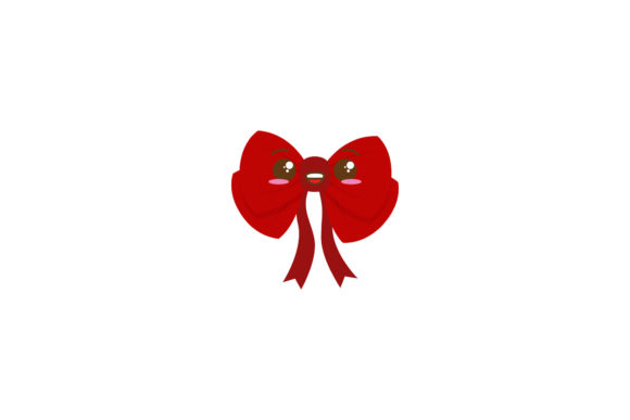 Cute Christmas Ribbon Graphics for Editorial and Publishing