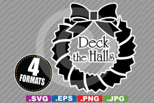 Deck the Halls Christmas Wreath: A Festive Graphic for Local Brands