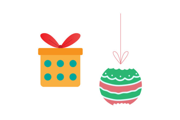 Gift Ornament Set Christmas Vector: A Festive Graphics Treasure