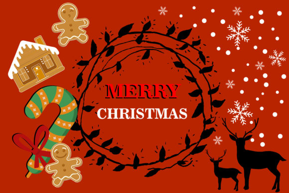 Merry Christmas Background Vector Snow - Festive Graphics & Illustrations