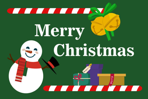 Merry Christmas Bell Background Vector for Graphics